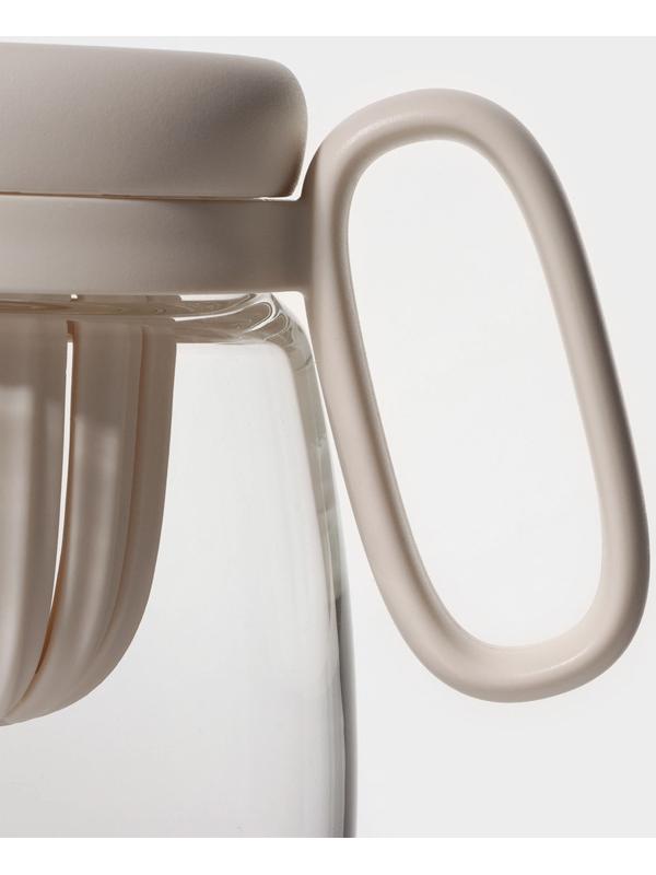 Кружка стеклянная с крышкой и трубочкой «Бьорн», 850 мл, цвет прозрачный