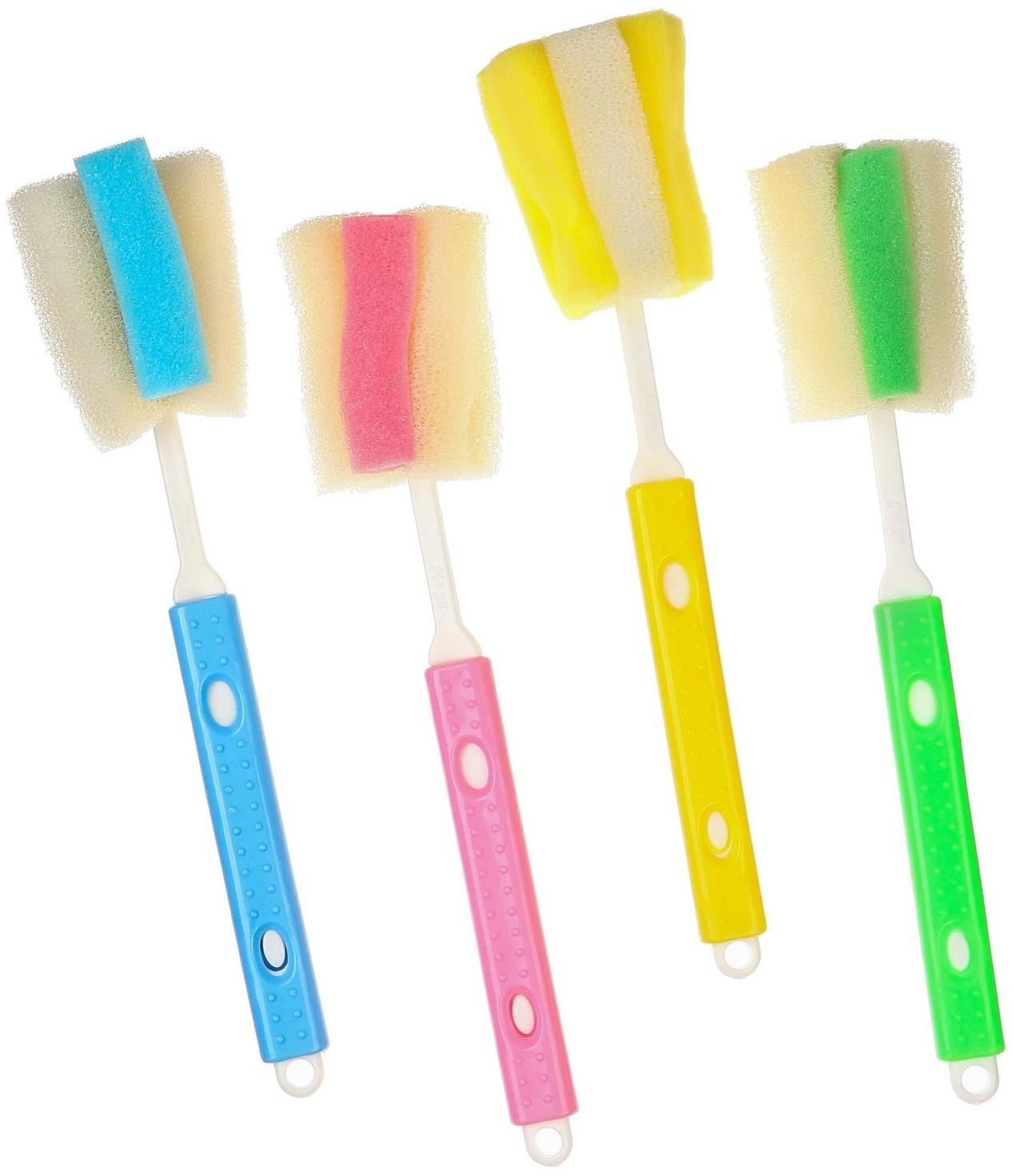 Ершик по уходу за детскими бутылочками, цвет МИКС, Крошка Я, выдвижная ручка 28-35 см