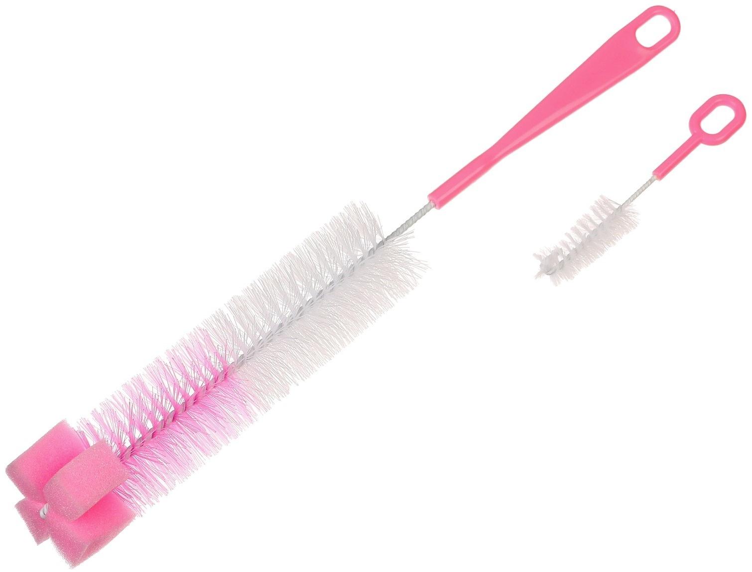 Набор ершиков, 2 шт, по уходу за дет. бутылочками и сосками, цвет МИКС, Крошка Я, 42 см