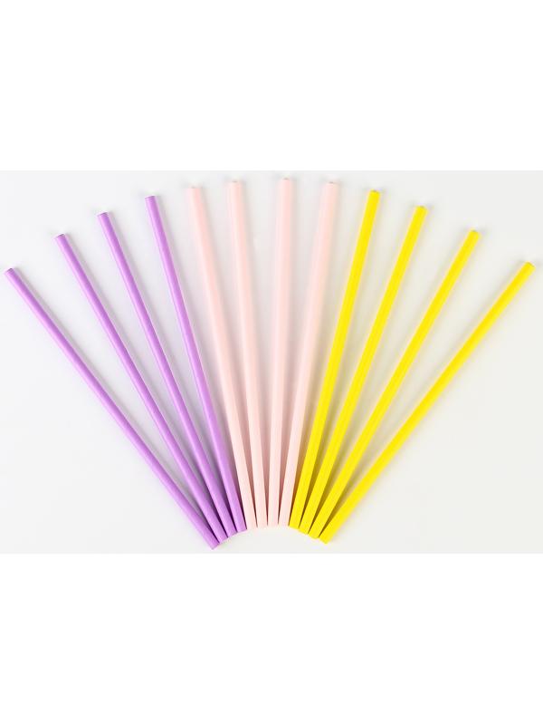 Трубочки бумажные 12 шт «Нежность»