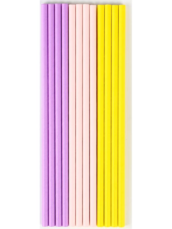 Трубочки бумажные 12 шт «Нежность»