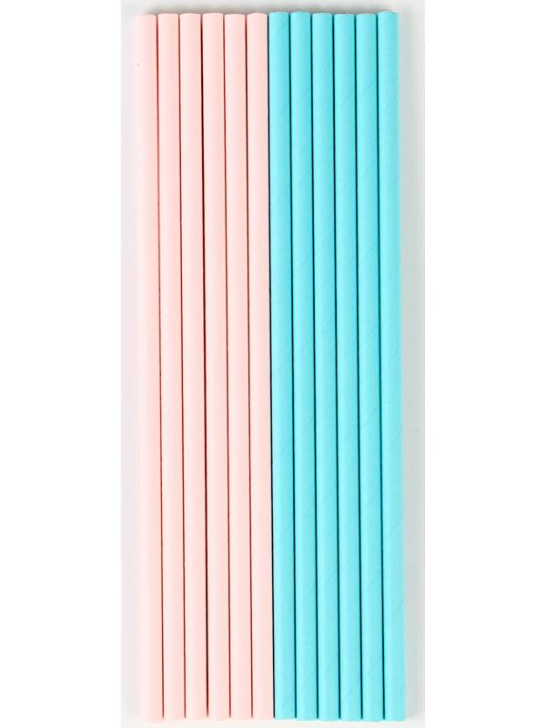 Трубочки бумажные 12 шт «Гендер»