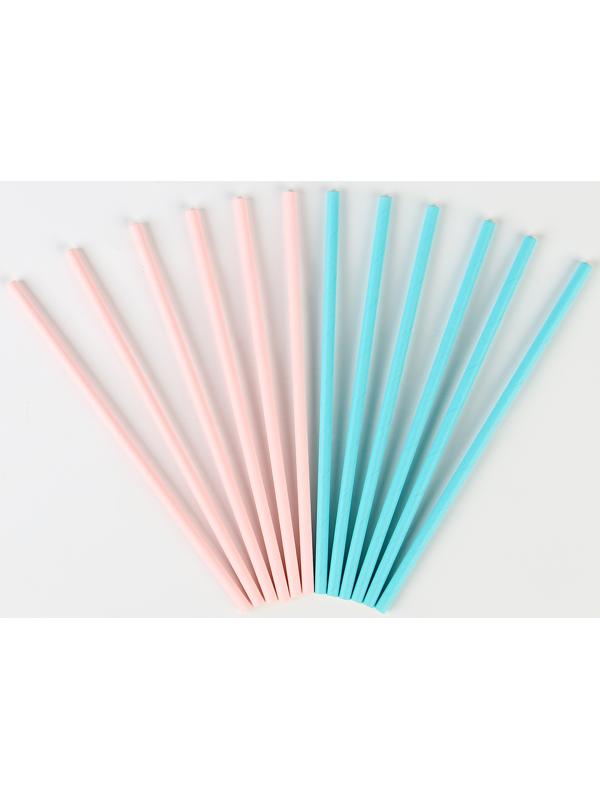 Трубочки бумажные 12 шт «Гендер»