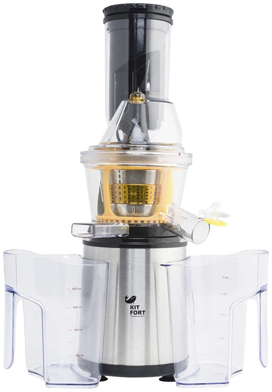 Соковыжималка Kitfort КТ-1102-3, шнековая, 150 Вт, 60-70 об/мин, серая