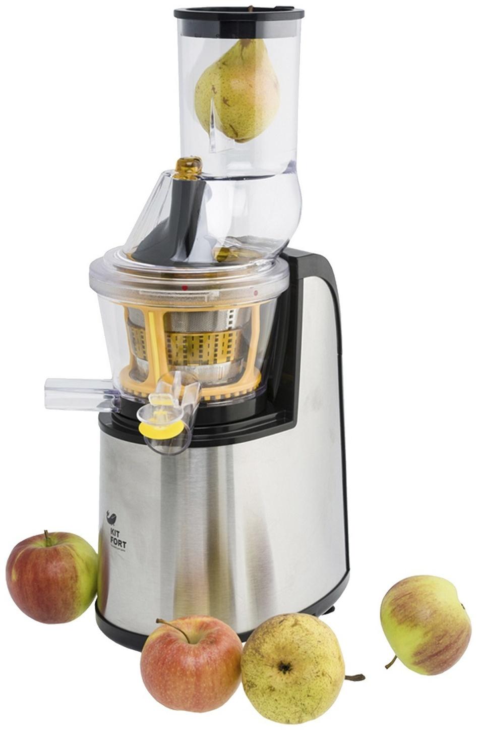 Соковыжималка Kitfort КТ-1102-3, шнековая, 150 Вт, 60-70 об/мин, серая