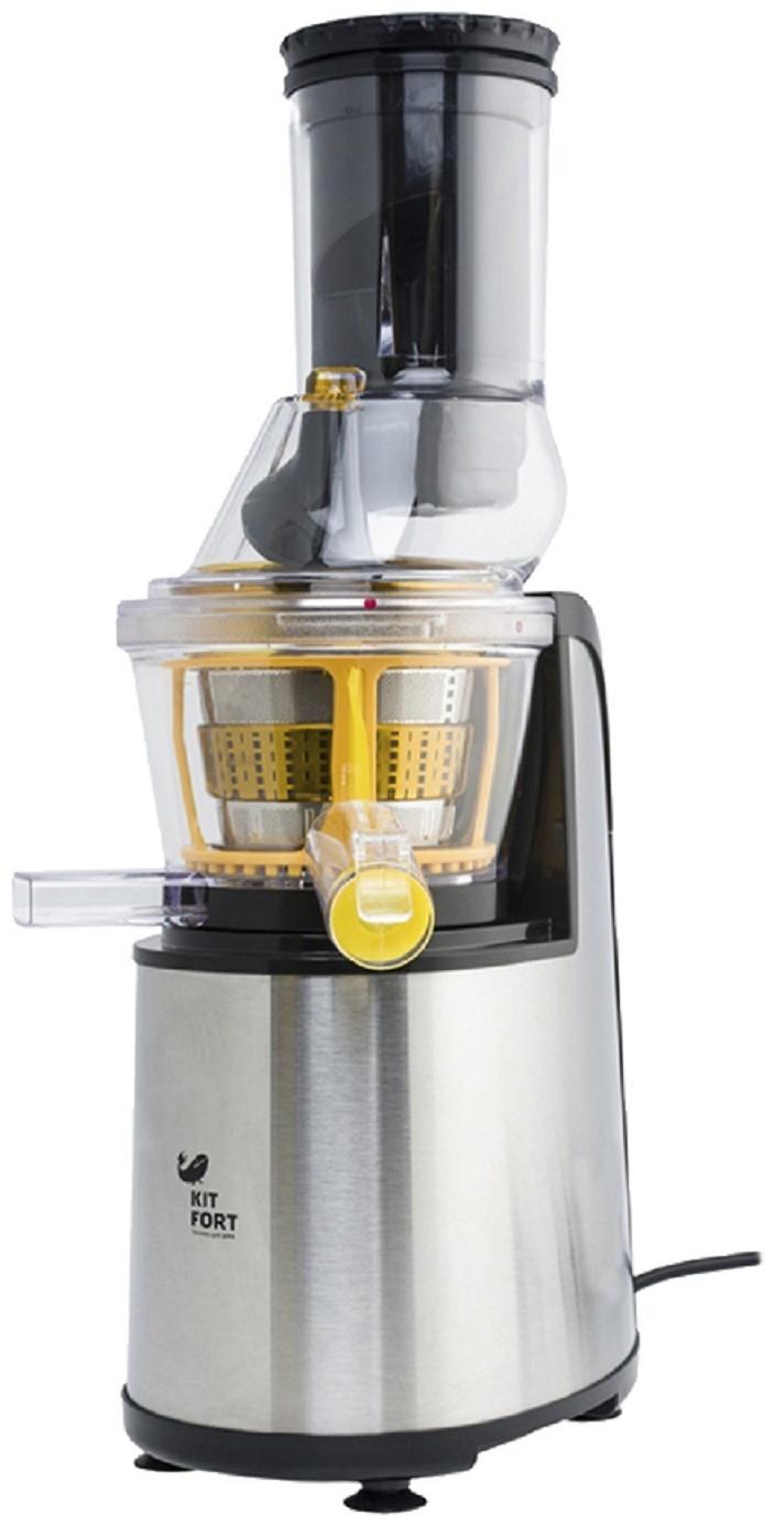 Соковыжималка Kitfort КТ-1102-3, шнековая, 150 Вт, 60-70 об/мин, серая