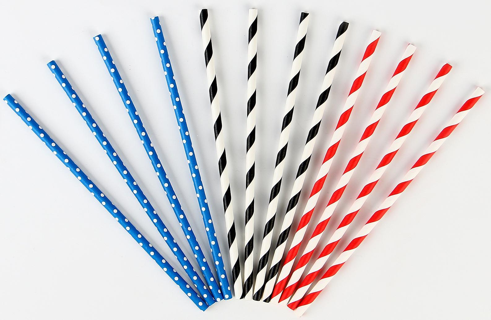 Трубочки бумажные 12 шт «Пати»