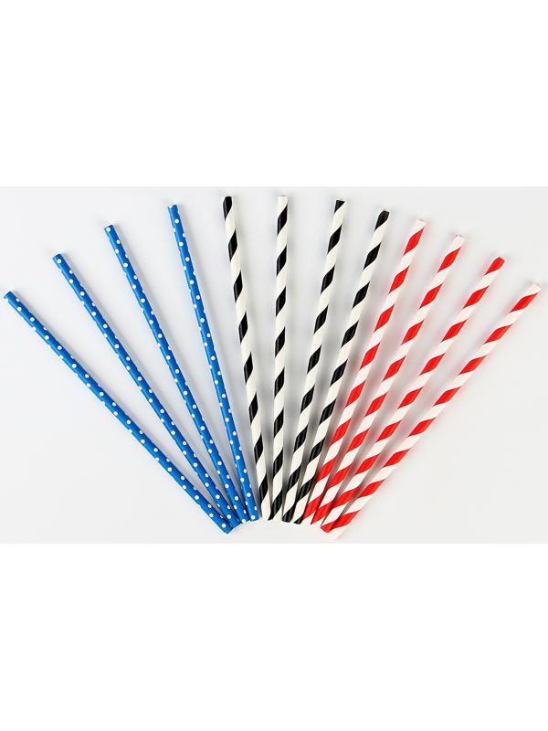 Трубочки бумажные 12 шт «Пати»