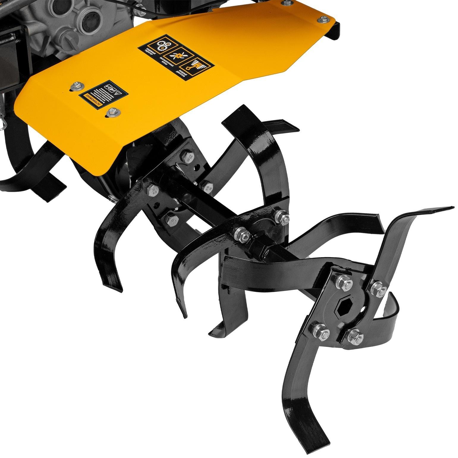 Мотоблок Denzel DPT-170S, 7 л.с, 850х350 мм, фрез 3х3, шкив отбора мощности, передачи 2В/1Н