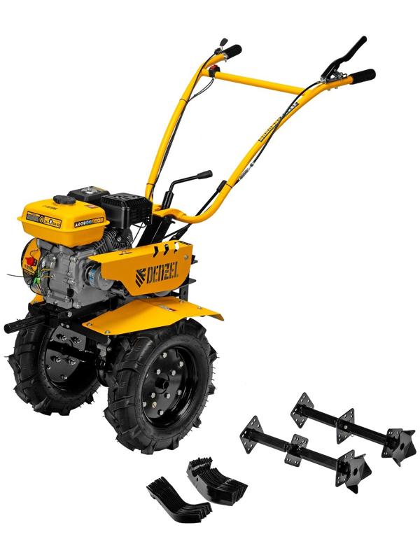 Мотоблок Denzel DPT-170S, 7 л.с, 850х350 мм, фрез 3х3, шкив отбора мощности, передачи 2В/1Н