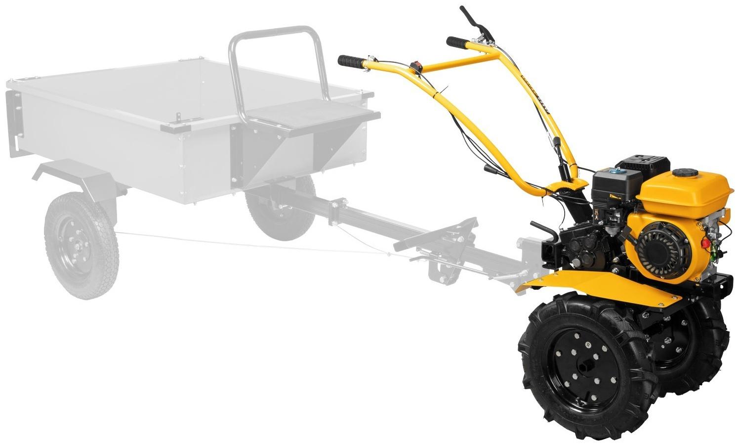 Мотоблок Denzel DPT-270S, 7 л.с, 850х350 мм, фрез 3х4, шкив отбора мощности, передачи 2В/1Н