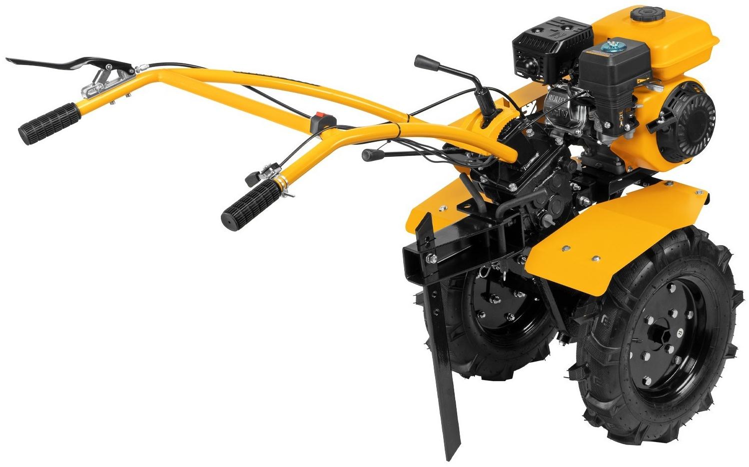 Мотоблок Denzel DPT-270S, 7 л.с, 850х350 мм, фрез 3х4, шкив отбора мощности, передачи 2В/1Н