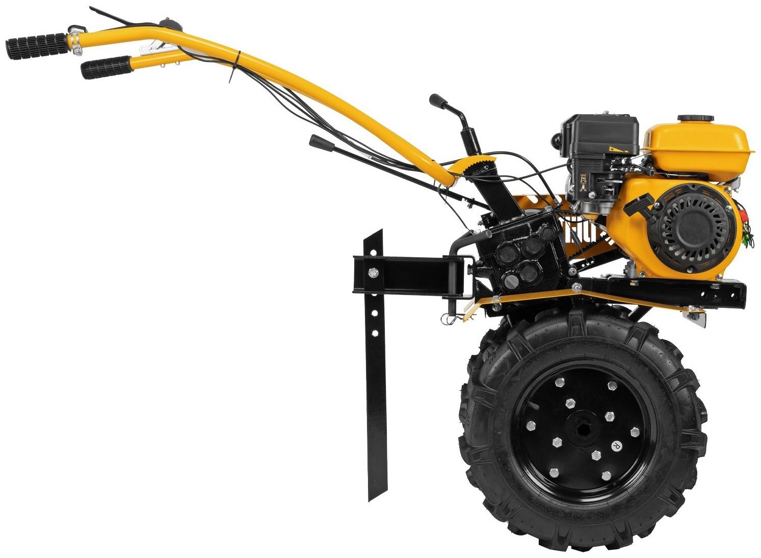 Мотоблок Denzel DPT-270S, 7 л.с, 850х350 мм, фрез 3х4, шкив отбора мощности, передачи 2В/1Н