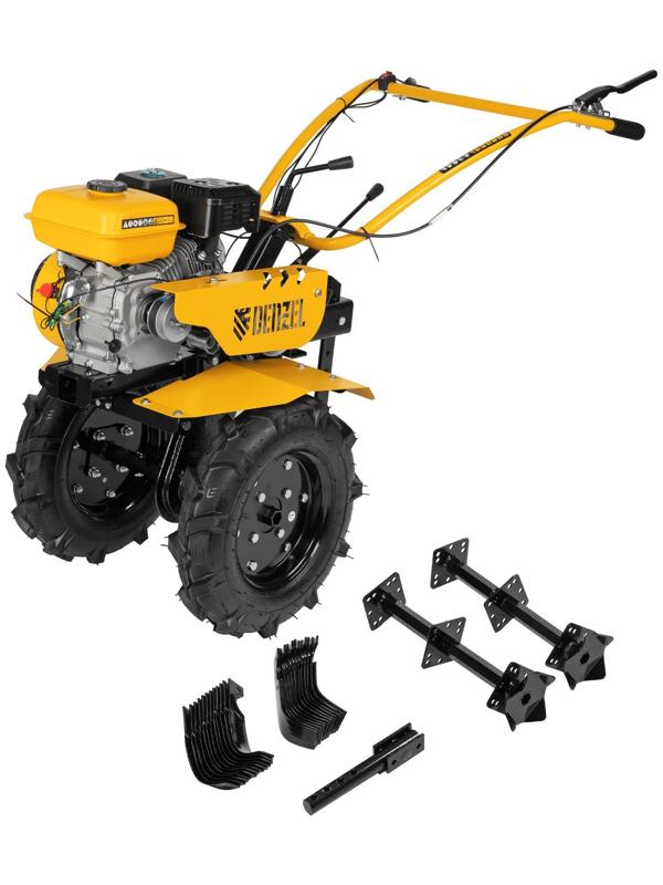 Мотоблок Denzel DPT-270S, 7 л.с, 850х350 мм, фрез 3х4, шкив отбора мощности, передачи 2В/1Н