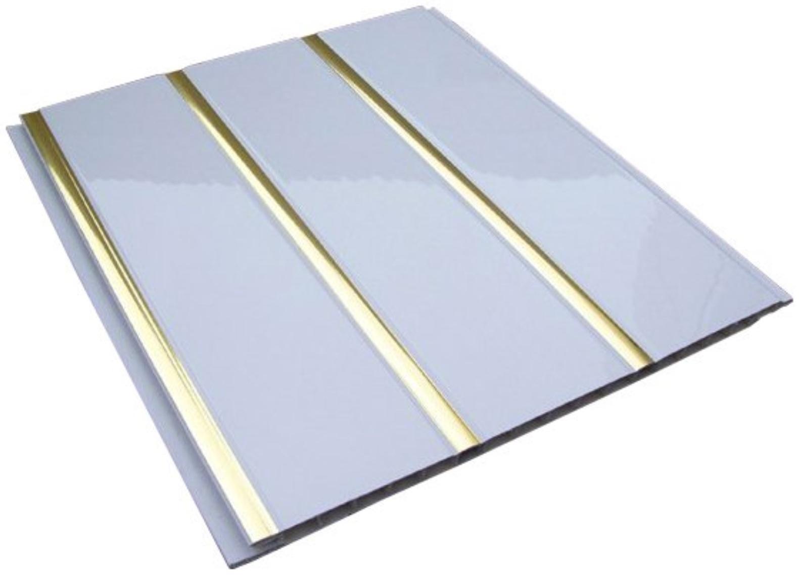 Панель ПВХ потолочная, Лак Золото, 3х0,2 м