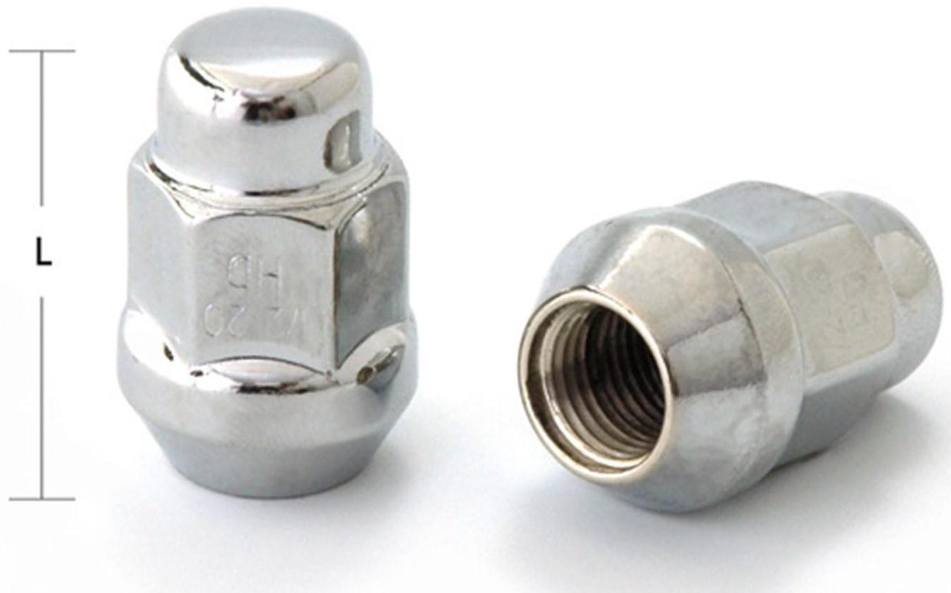 Гайка M12x1,5, 35, hex21, конус, закрытая, хром