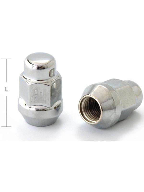 Гайка M12x1,5, 35, hex21, конус, закрытая, хром