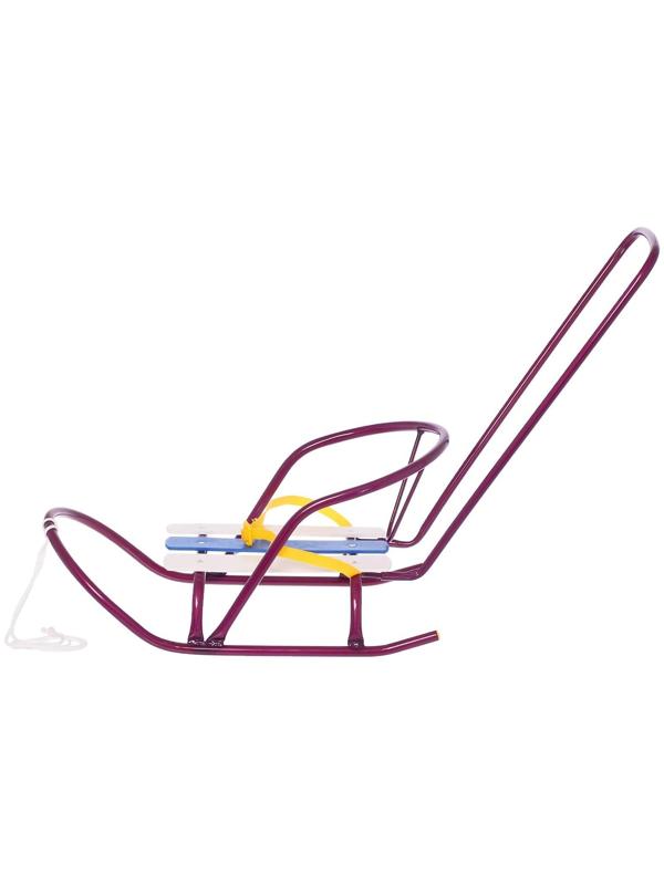 Кукольные санки с толкателем, цвет амарантовый