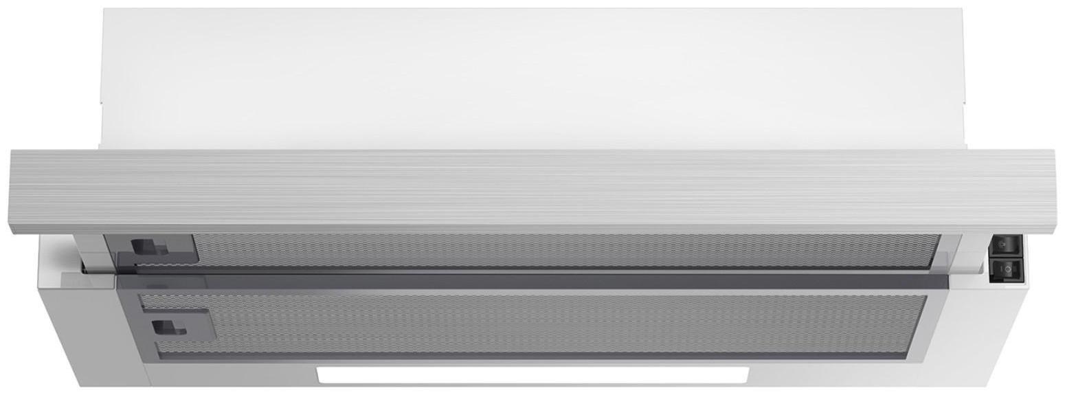 Вытяжка Midea MH60P405X, встраиваемая, 600 м3/ч, 2 скорости, 60 см, серебристая