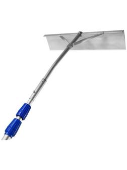 Скребок для удаления снега с крыши, телескопическая ручка до 480 см, алюминий