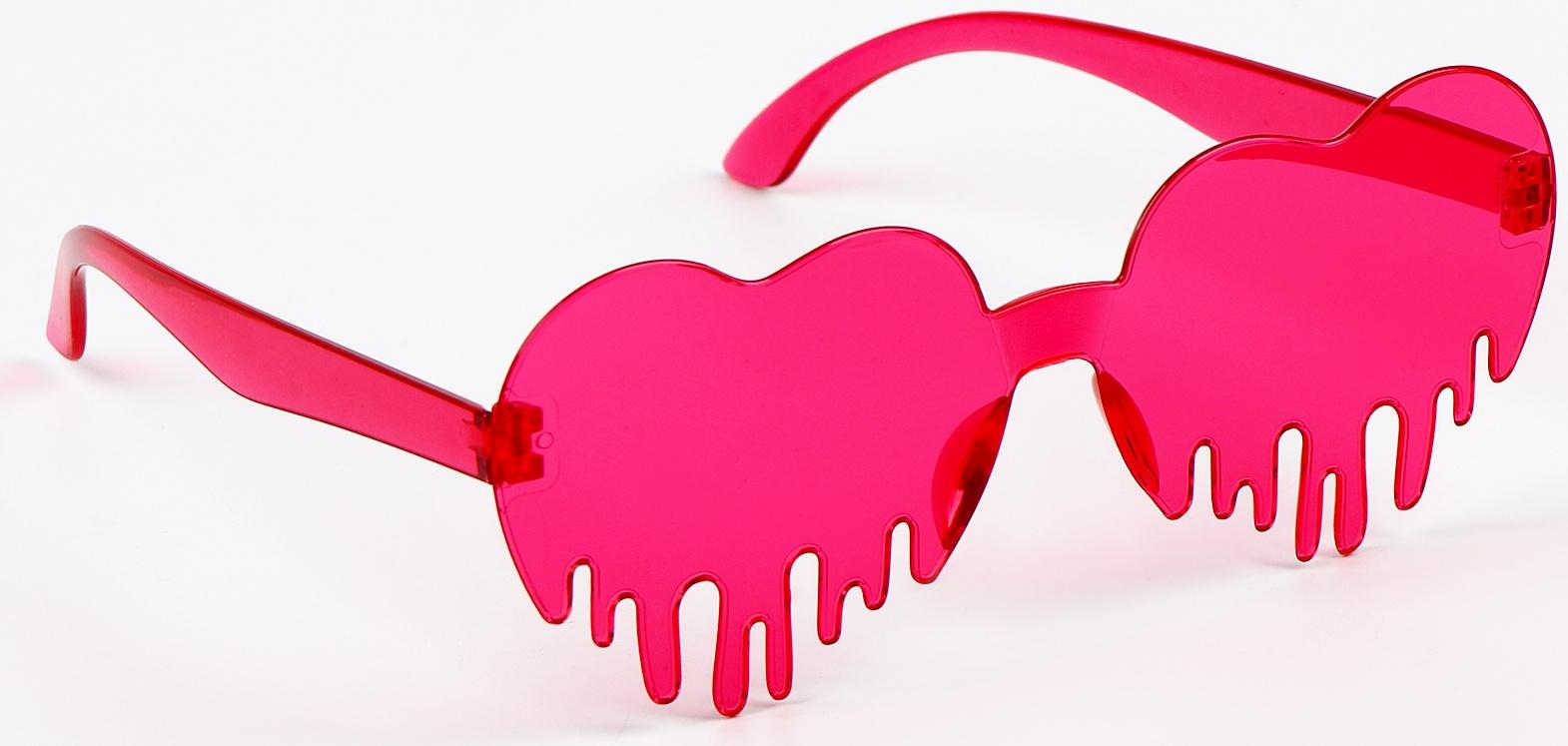 Карнавальные очки «Сердце», цвета МИКС