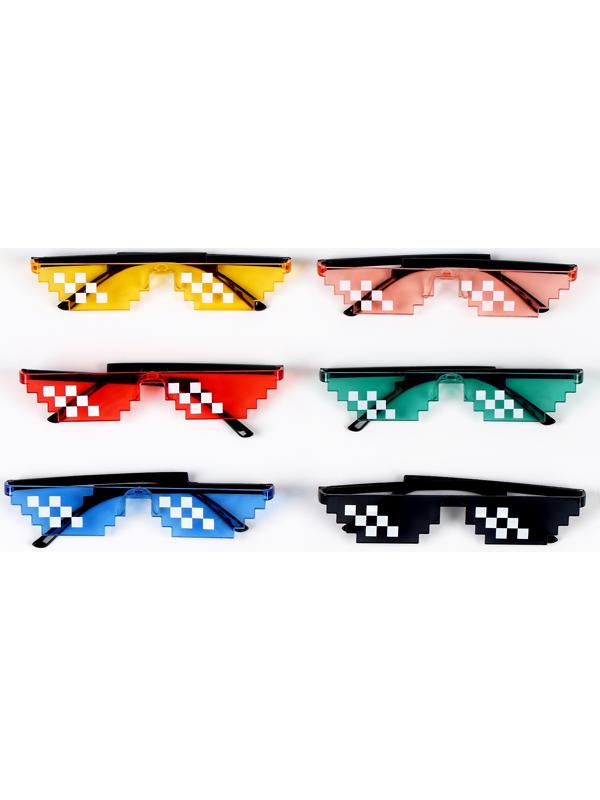 Карнавальные очки «Пиксели», цвета МИКС