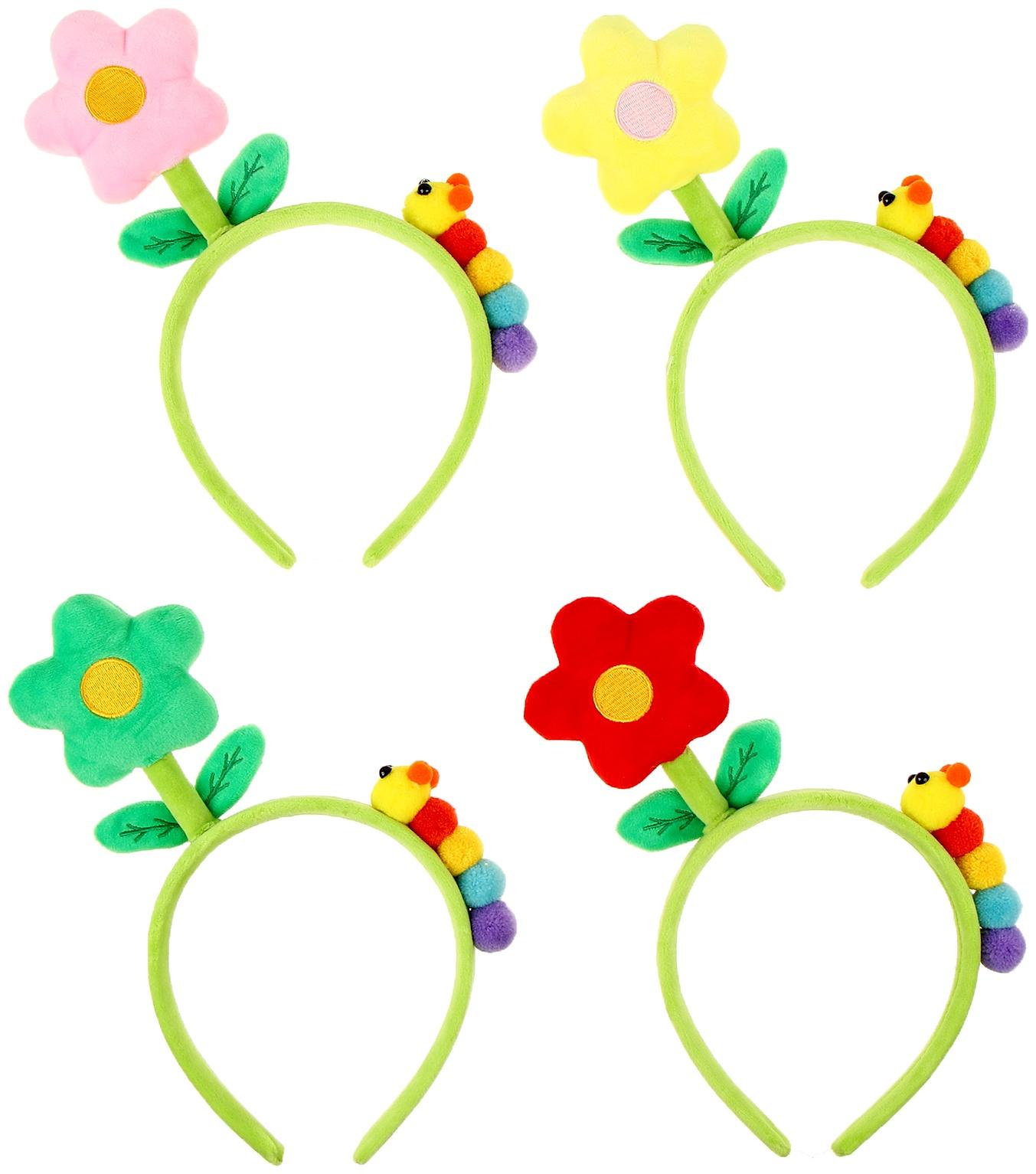 Карнавальный ободок «Цветочек», цвета МИКС