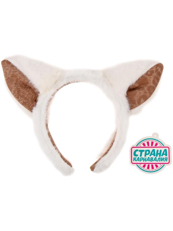 Карнавальный ободок «Кошечка», цвет белый