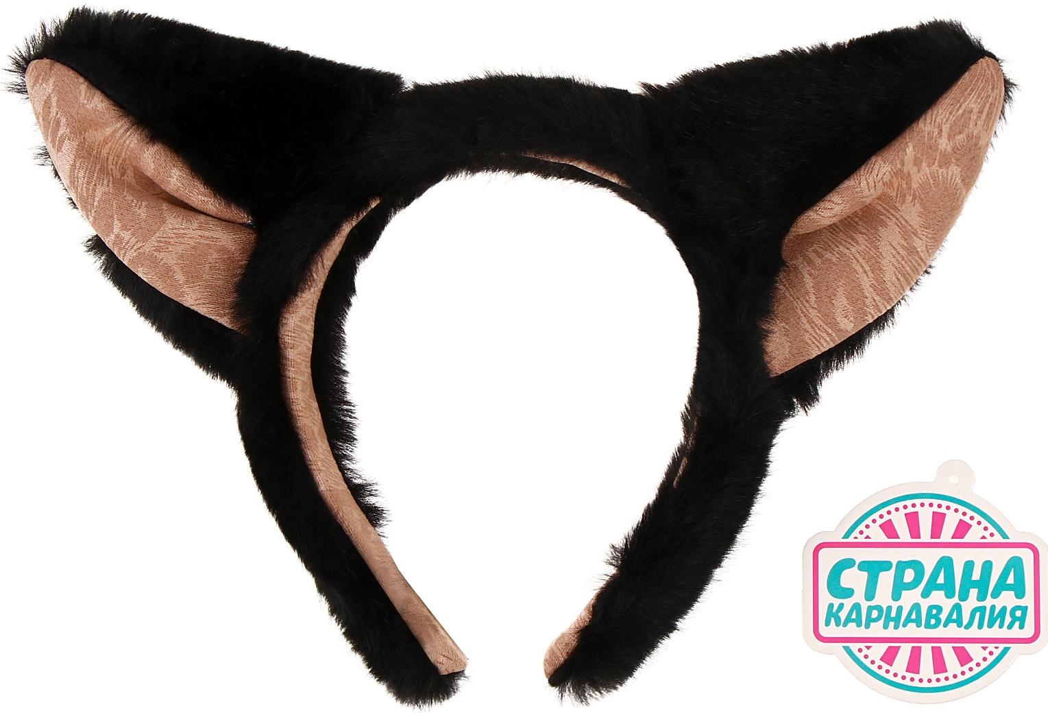 Карнавальный ободок «Кошечка», цвет чёрный