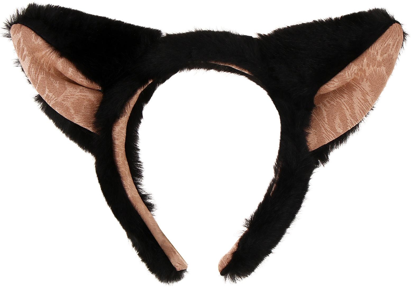 Карнавальный ободок «Кошечка», цвет чёрный