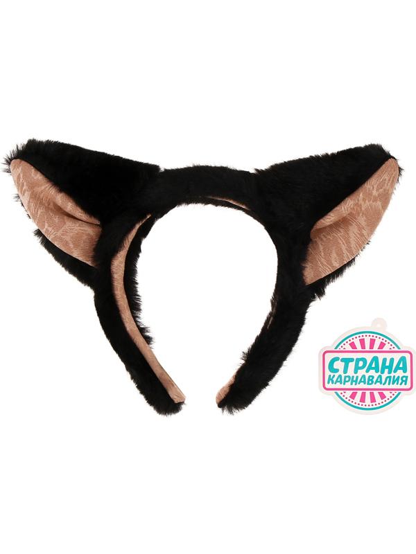 Карнавальный ободок «Кошечка», цвет чёрный