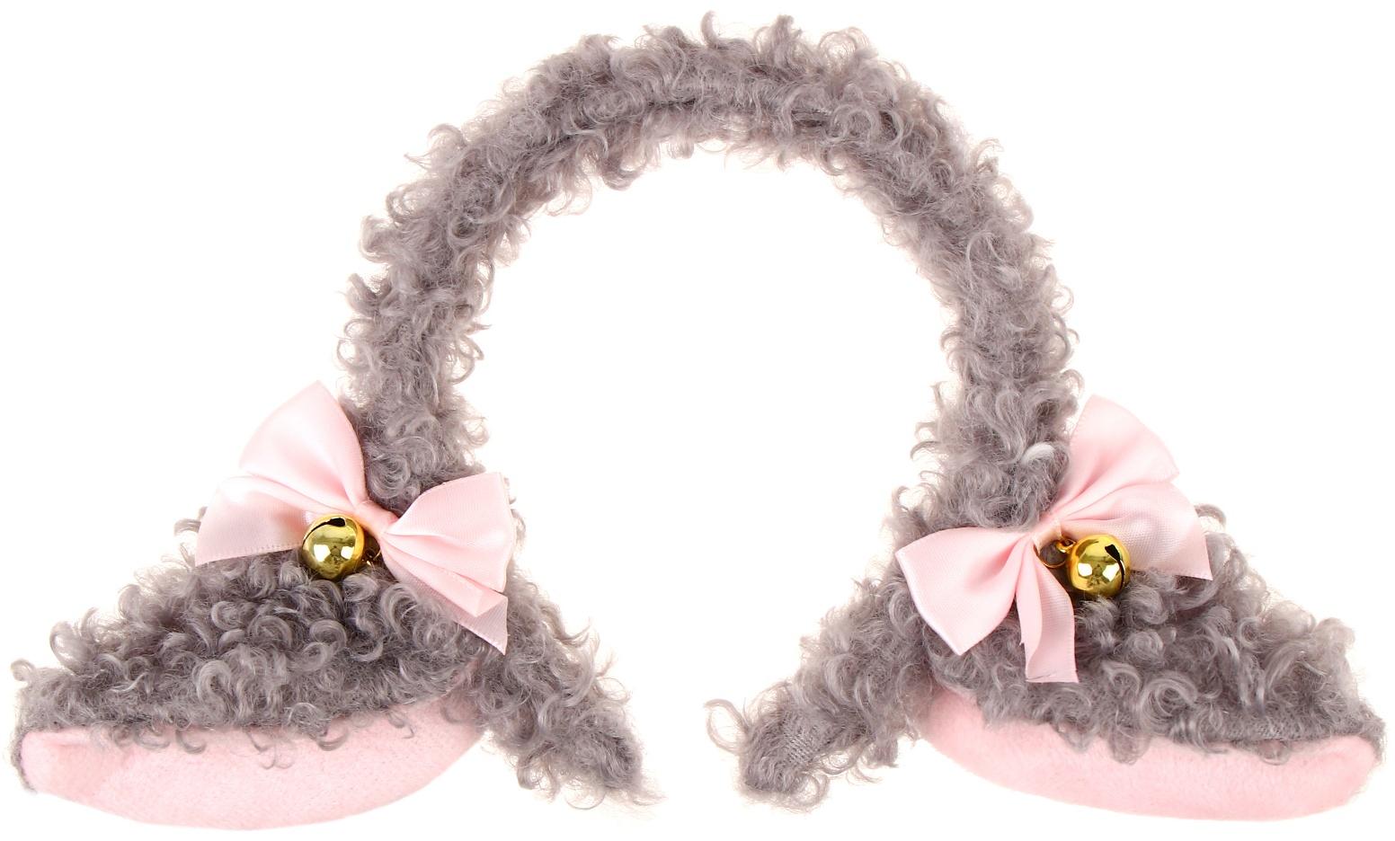 Карнавальный ободок «Ушки аниме», цвет серый