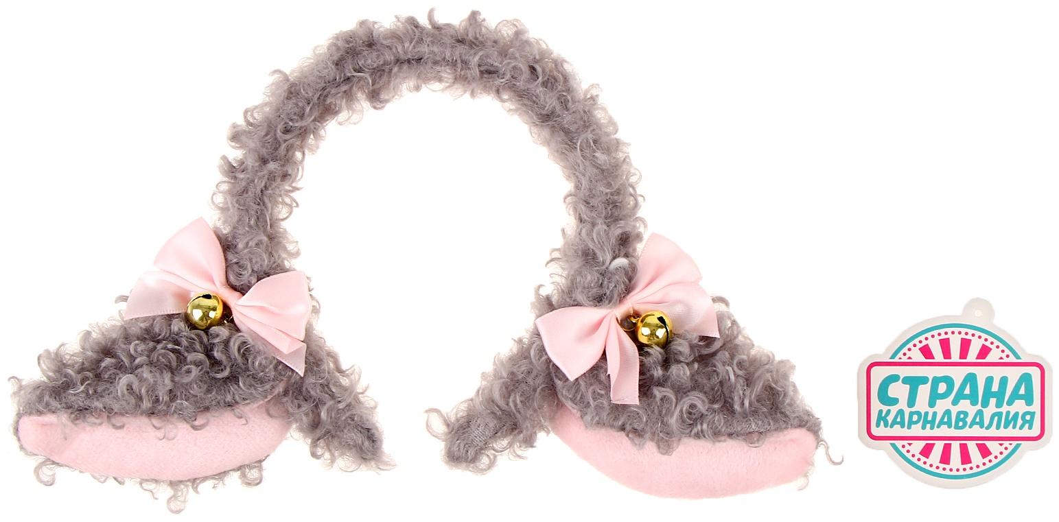 Карнавальный ободок «Ушки аниме», цвет серый