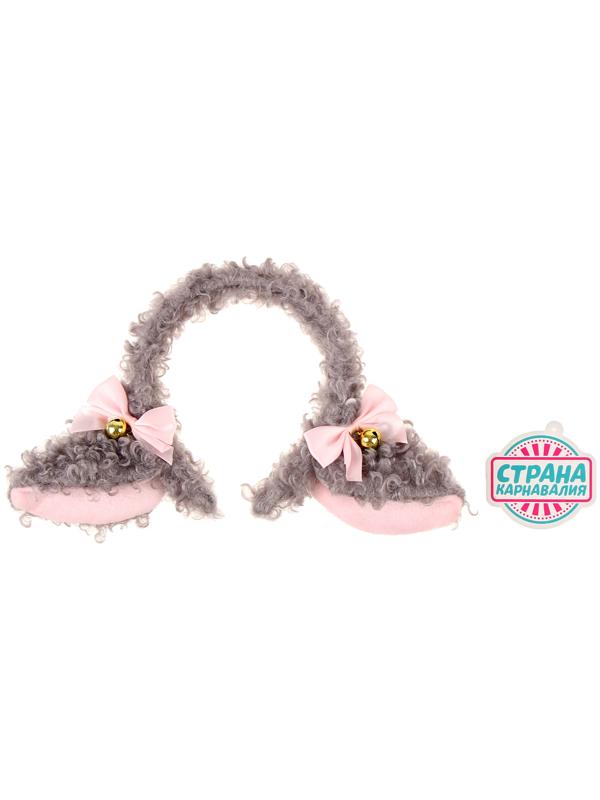 Карнавальный ободок «Ушки аниме», цвет серый