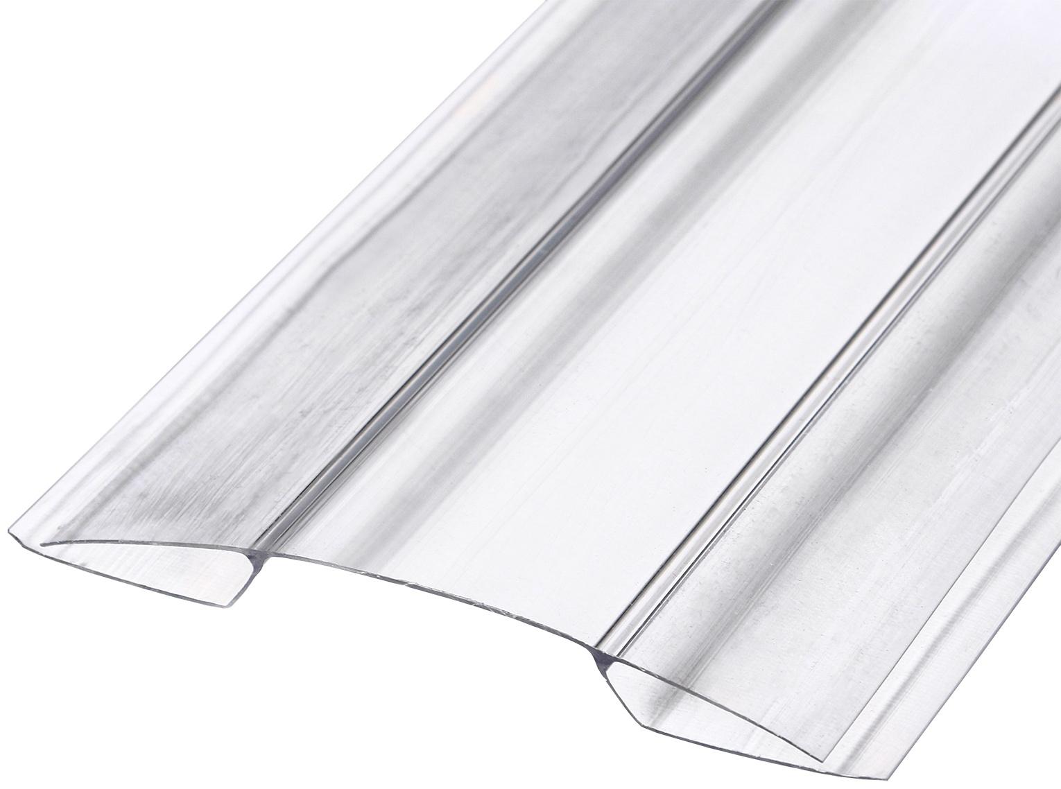 Профиль коньковый для поликарбоната, толщина 4 - 6 мм, длина 6 м, универсальный