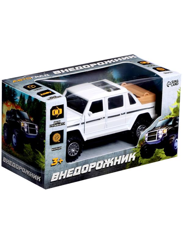 Машина металлическая «Внедорожник», инерция, свет, звук, открываются двери и капот, цвет МИКС