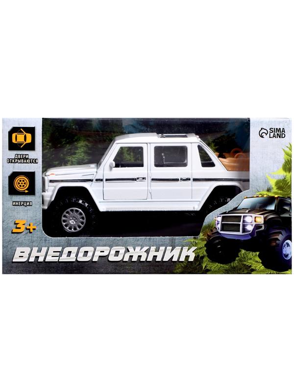 Машина металлическая «Внедорожник», инерция, свет, звук, открываются двери и капот, цвет МИКС