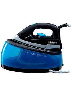 Парогенератор Kitfort КТ-922, 2400 Вт, керамическая подошва, 50 г/мин, 2 л, чёрно-синий