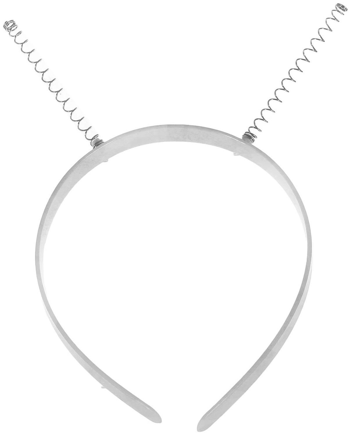 Ободок белый 1,4х37,5 см с пружинками, в наборе 12 штук