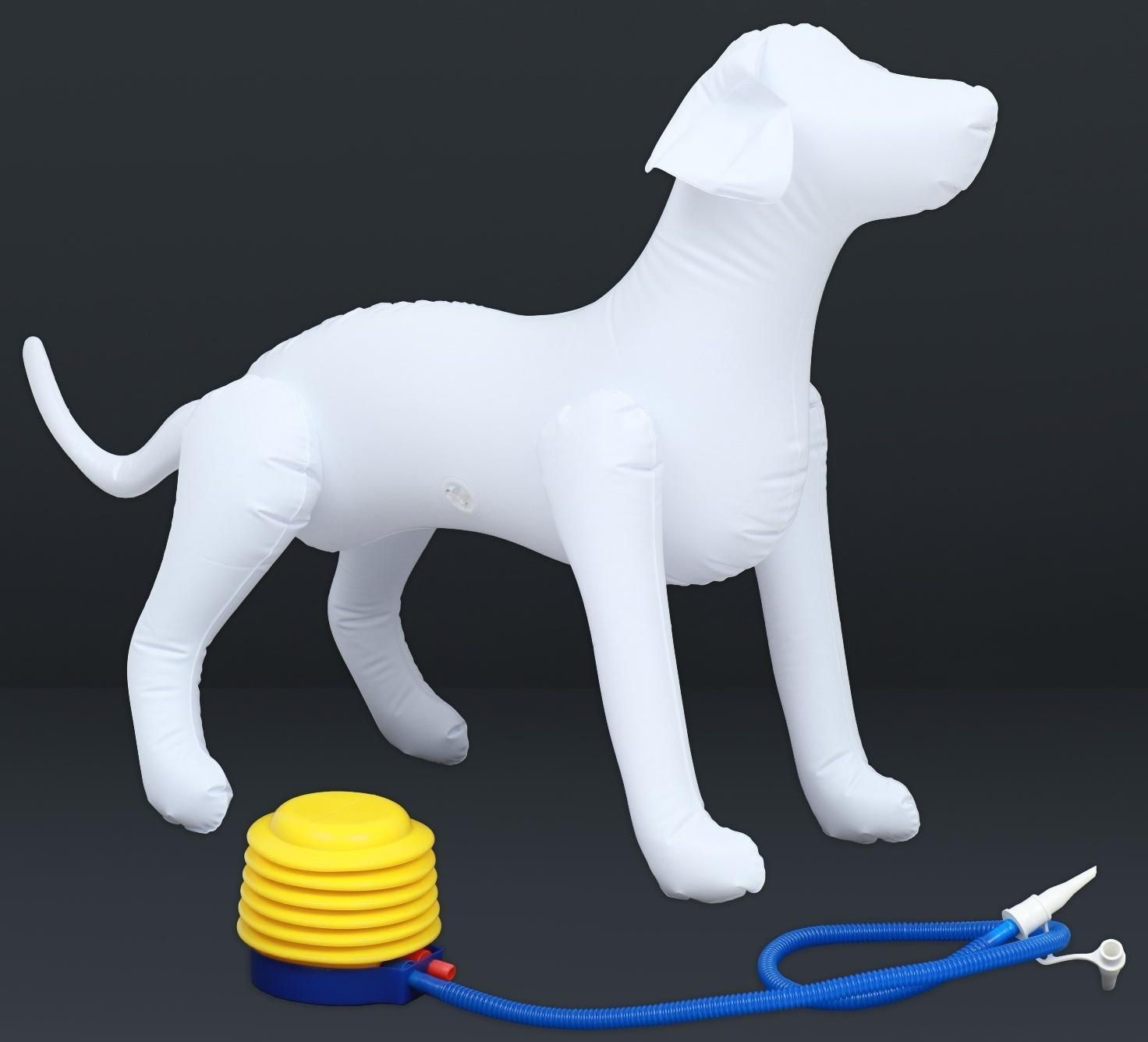 Набор: манекен надувной 80 х 56 х 29 см (белый), с насосом ножной (микс)