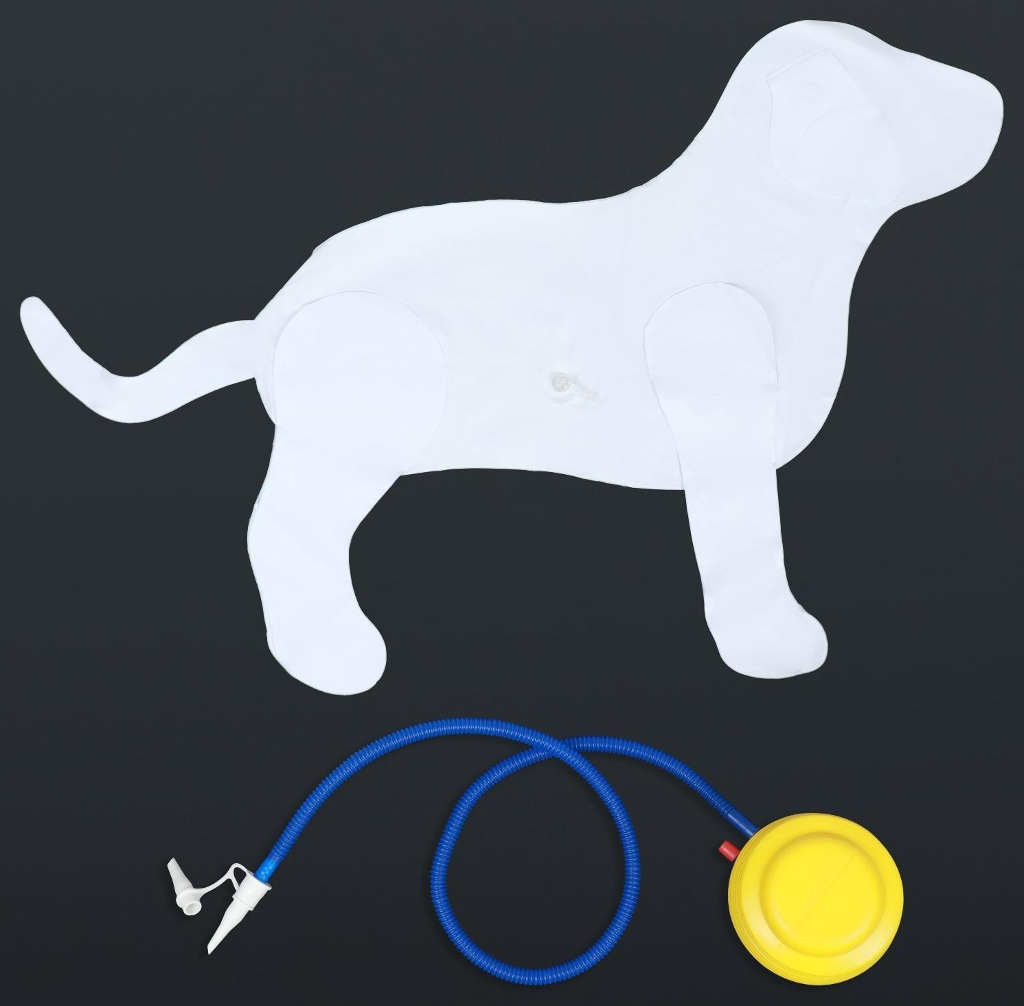 Набор: манекен надувной 80 х 56 х 29 см (белый), с насосом ножной (микс)