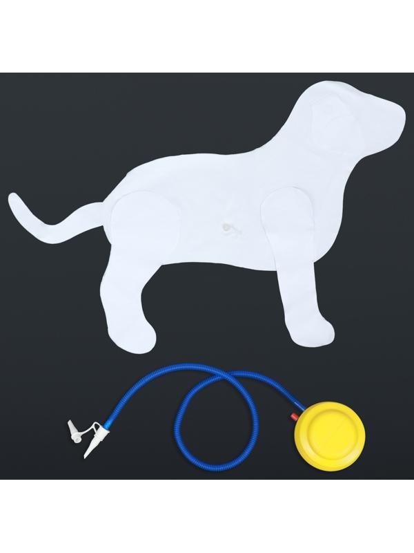 Набор: манекен надувной 80 х 56 х 29 см (белый), с насосом ножной (микс)