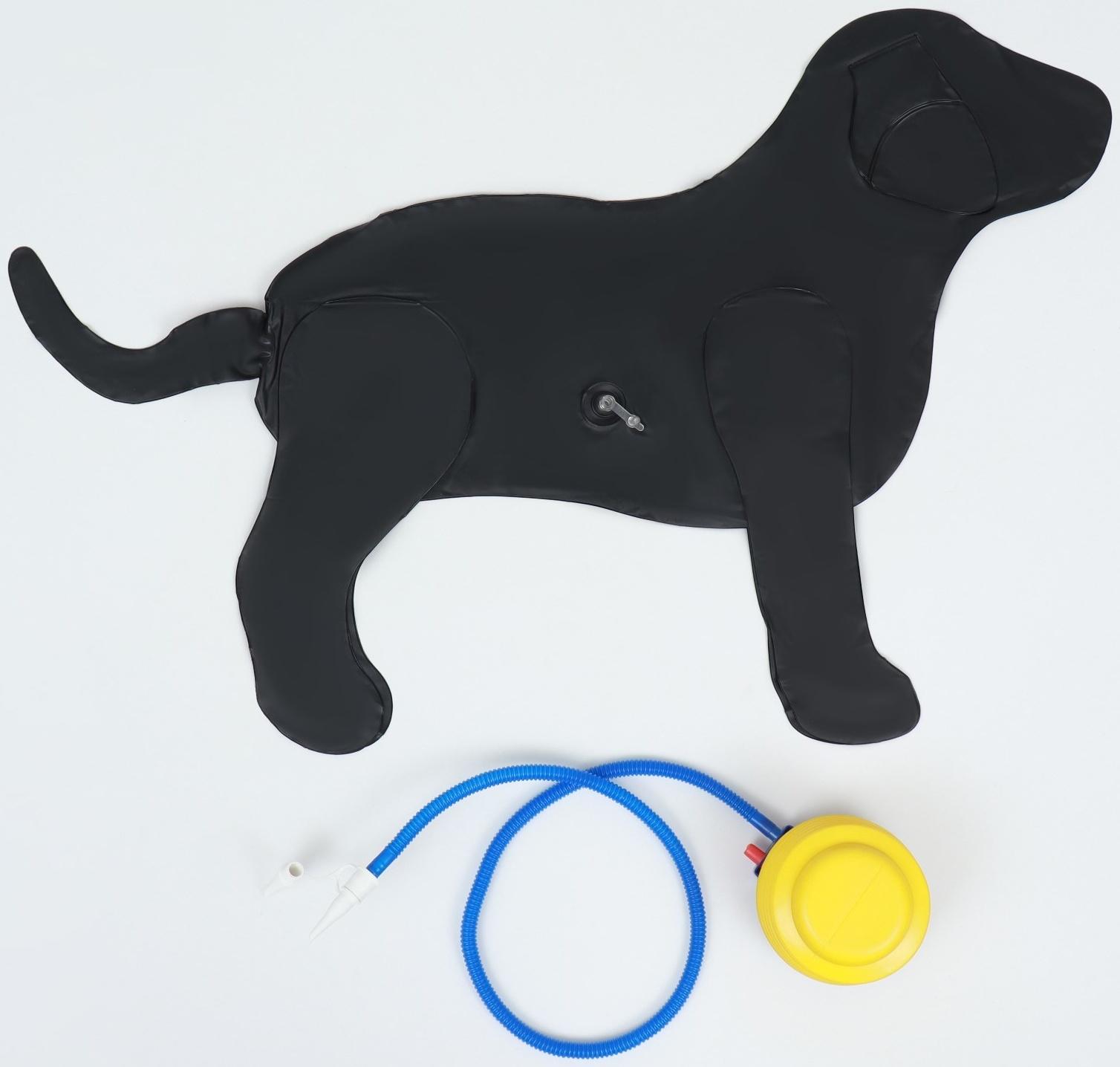 Набор: манекен надувной 80 х 56 х 29 см (чёрный), с насосом ножной (микс)