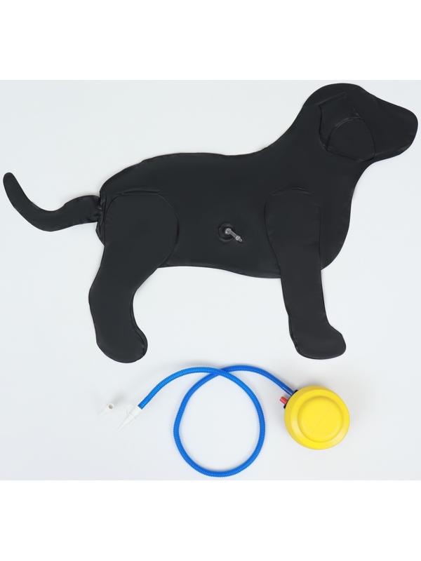 Набор: манекен надувной 80 х 56 х 29 см (чёрный), с насосом ножной (микс)