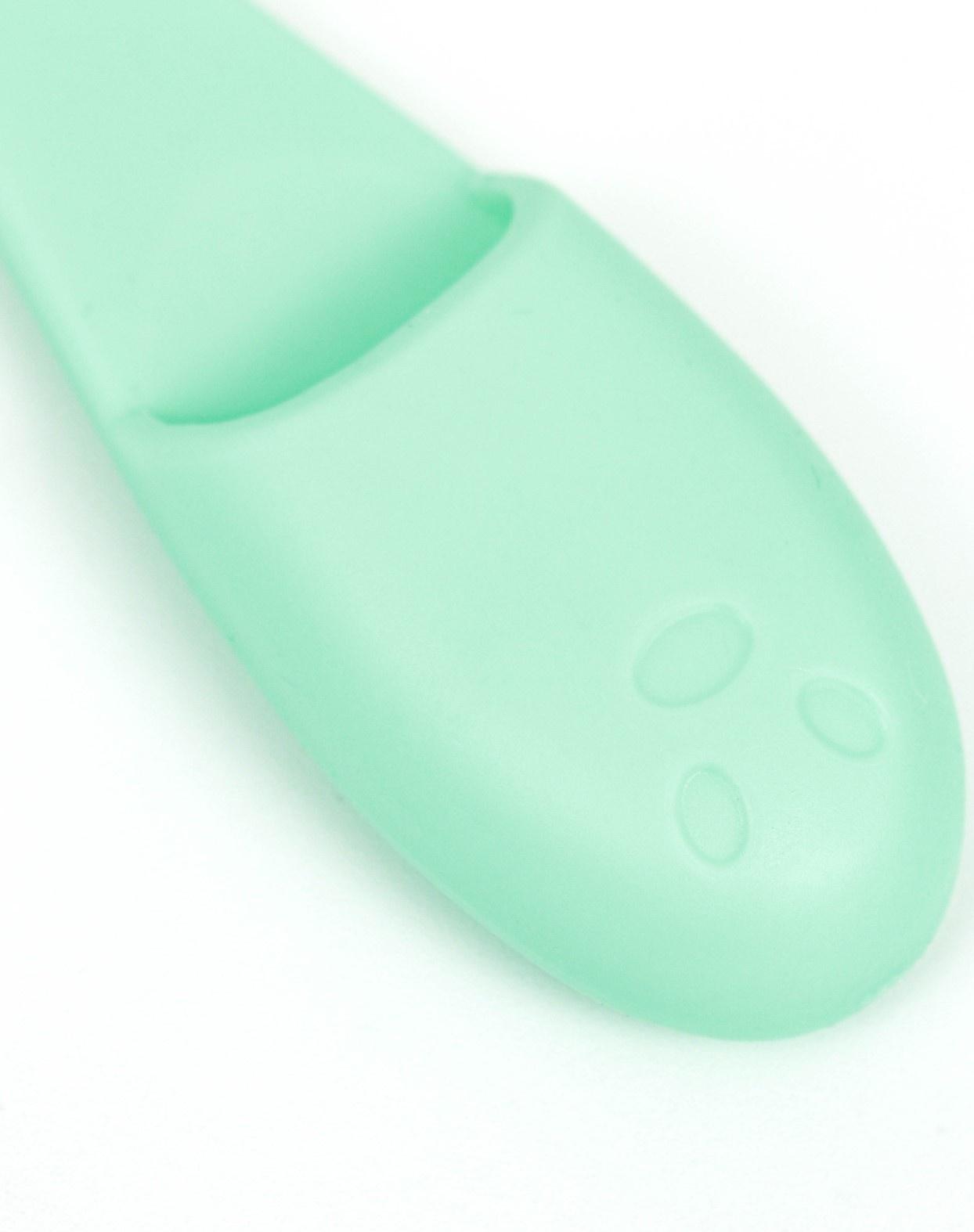 Зубная щетка для собак на палец, силиконовая, 14 см, мятная