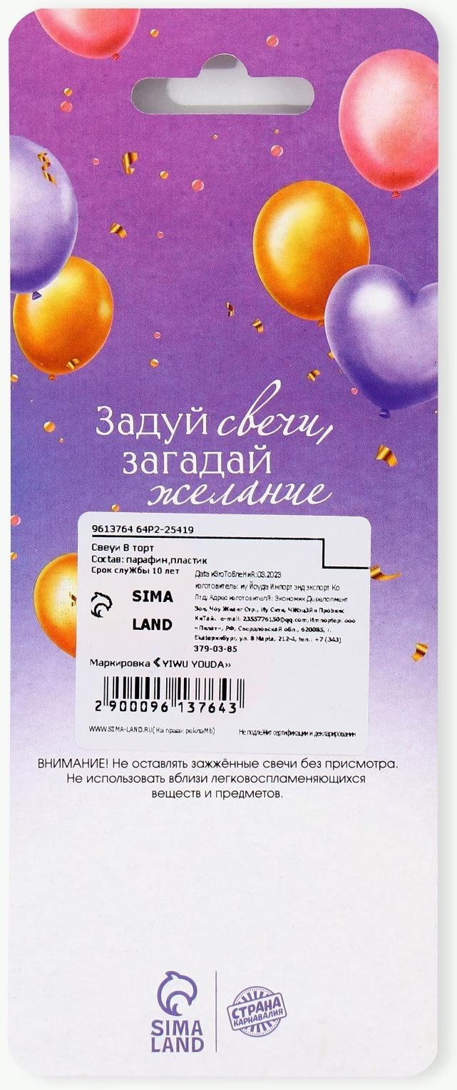 Свечи в торт 