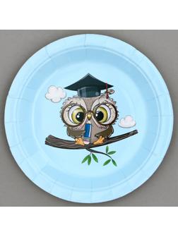 Тарелки бумажные «Совушка», 6 шт
