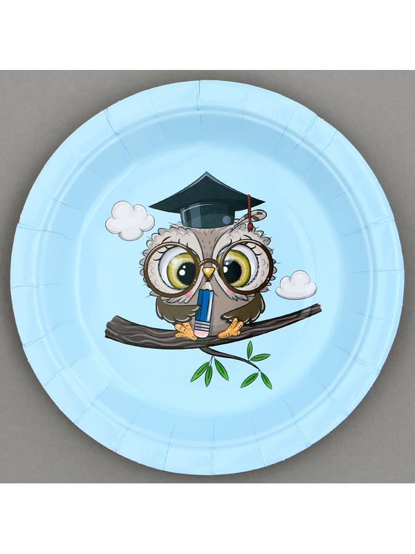 Тарелки бумажные «Совушка», 6 шт