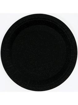 Тарелки бумажные, 6 шт, цвет черный
