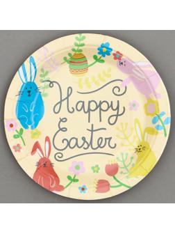 Тарелки бумажные «Светлой Пасхи» с кроликами, 6 шт
